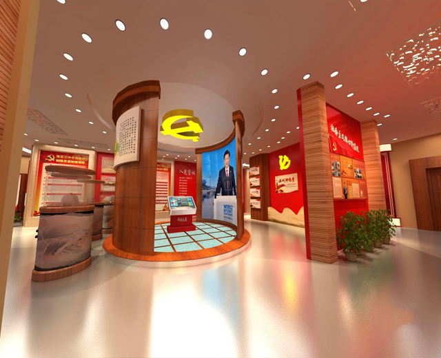 多媒體黨建展廳設計_智慧黨建展廳設計