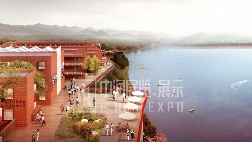 紅房子展覽園區(qū)鳥瞰效果圖