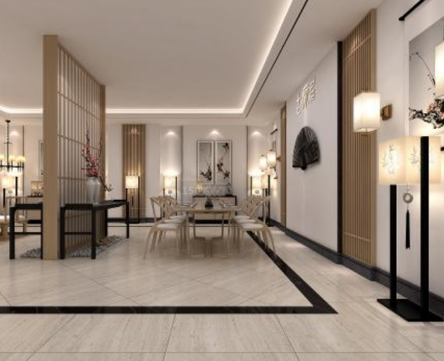 中式企業(yè)展廳設(shè)計(jì)中裝飾物放置技巧
