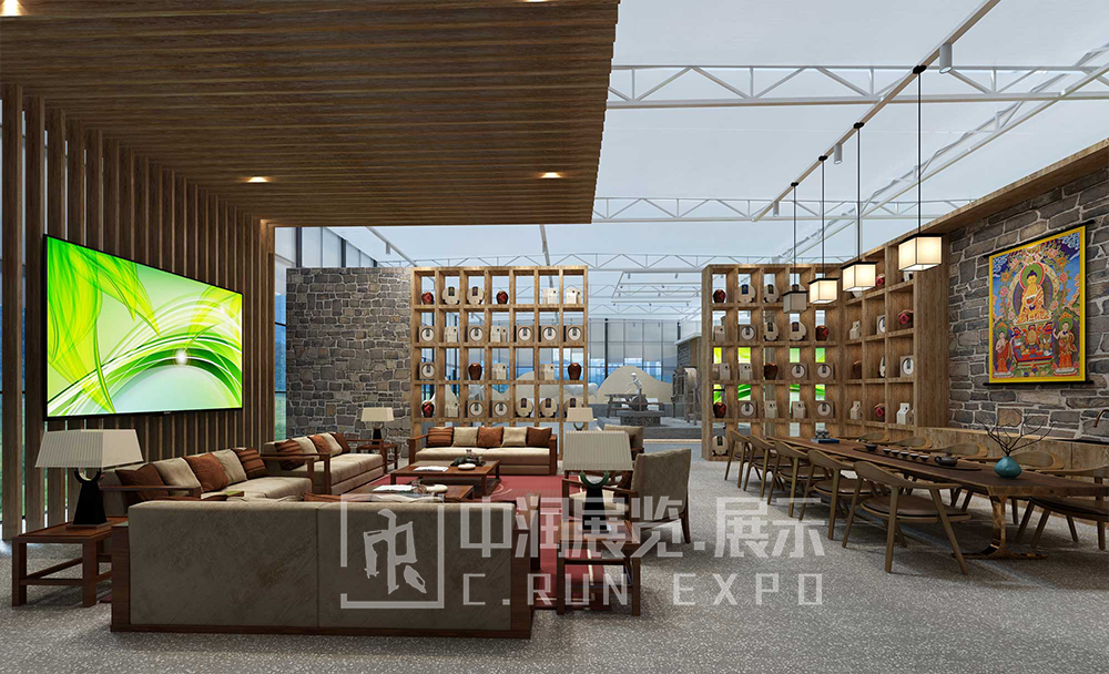 農業展廳色彩運用的效果圖